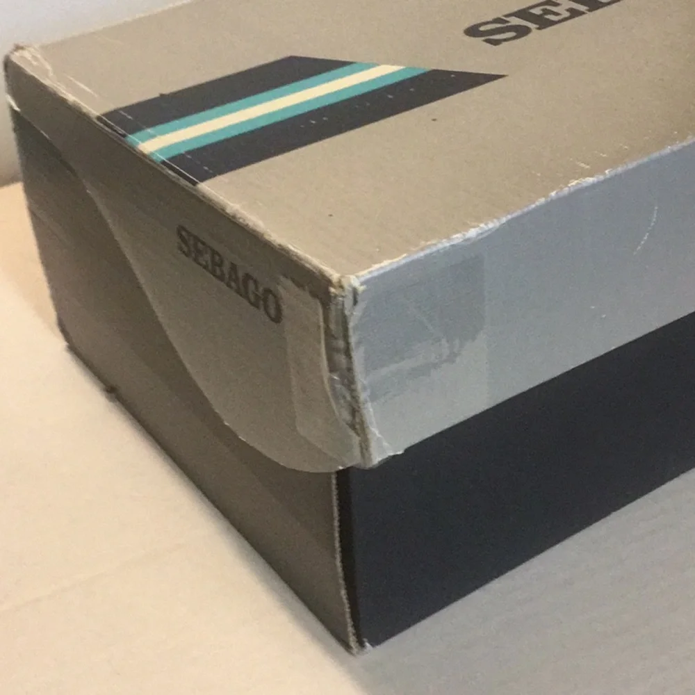 Men’s navy blue slip on boat shoes NIB